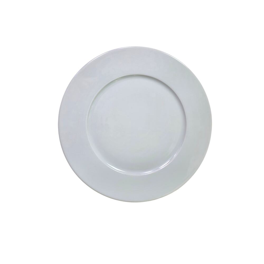 Set of 2- KAHLA All White Large Rim Porcelain 10.25" Dinner Plates Germany